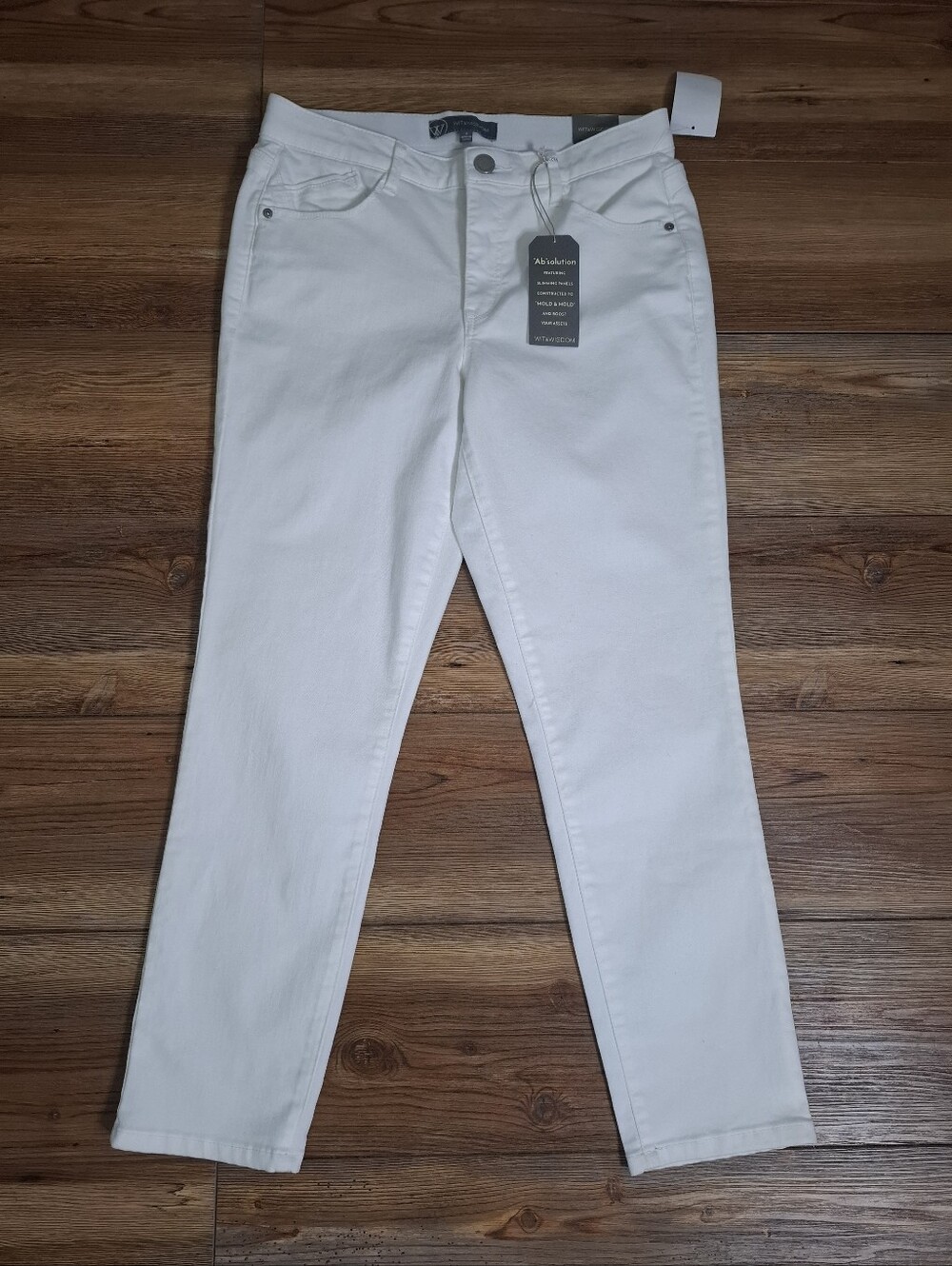 Wit & Wisdom Nordstrom Absolution Ankle Skimmer Jeans Women's 8 White NEW